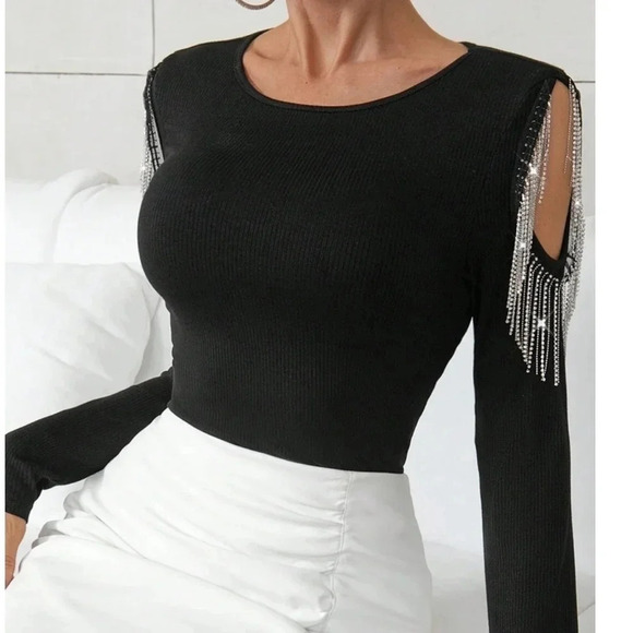 Sweetheart Neckline Off Shoulder Tight Tee - Picture 3 of 6